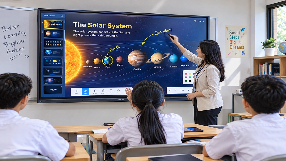 Penerapan Interactive Flat Panel di Ruang Kelas Modern