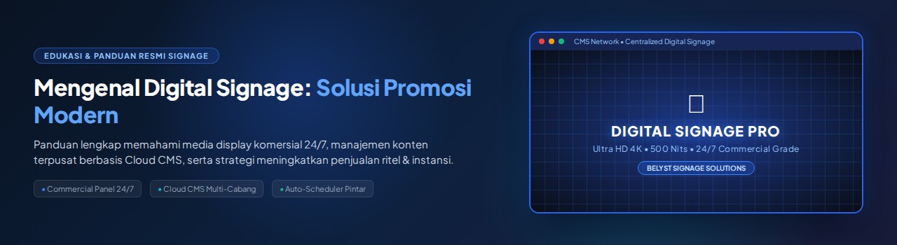 Mengenal Digital Signage Solusi Promosi Modern Bisnis